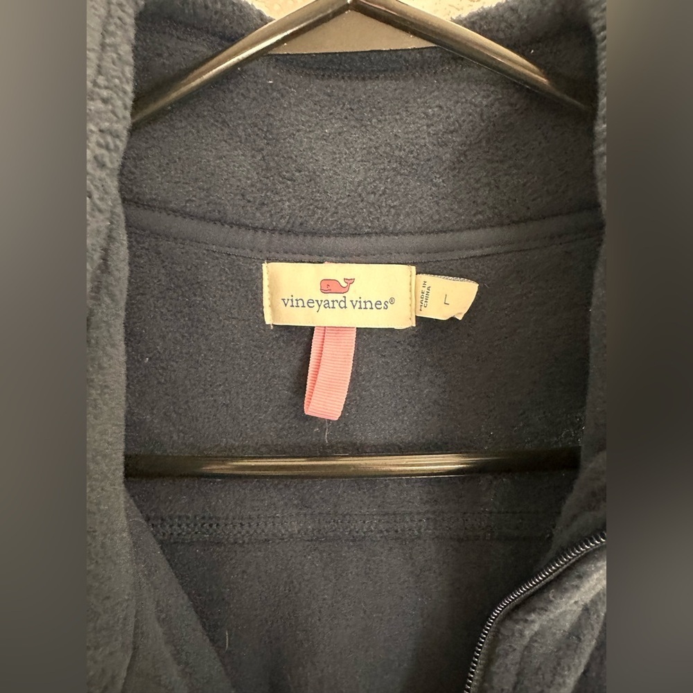 Vineyard Vines Martha’s Vineyard Fleece Vest Women's Navy Blue Size Large - Picture 4 of 4